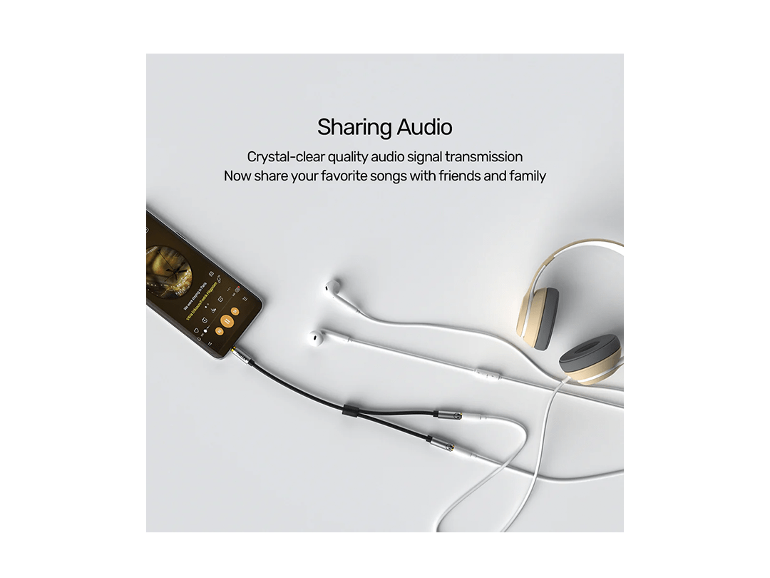 Unitek Headphone Splitter For Dual Headphone (3.5mm Plug to Dual 3.5mm Jack) Stereo Audio Cable in Qatar Unitek Headphone Splitter For Dual Headphone (3.5mm Plug to Dual 3.5mm Jack) Stereo Audio Cable in Qatar